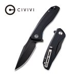 Baklash Flipper Knife Double Black G10 handle (3.5'' Black Stonewashed 9Cr18MoV) C 801H