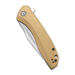Baklash Flipper Knife Stonewashed Brass Handle (3.5'' 154CM) C801J - Image 4