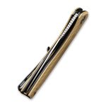 Baklash Flipper Knife Stonewashed Brass Handle (3.5'' 154CM) C801J - Image 5