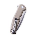 CIVIVI Praxis Flipper Knife - Tan G10 Handle (3.75'' Satin 9Cr18MoV) C 803B - Image 3