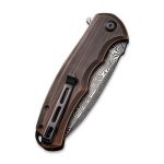 Civivi Praxis Flipper Knife Black Hand Rubbed Copper Handle (3.74" Black Hand Rubbed Damascus Blade) C803DS-3 - Image 7
