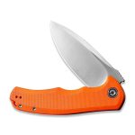 CIVIVI Praxis Flipper Knife - Orange G10 Handle (3.75'' Satin 9Cr18MoV) C 803D - Image 4