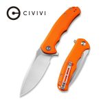 CIVIVI Praxis Flipper Knife - Orange G10 Handle (3.75'' Satin 9Cr18MoV) C 803D