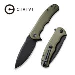 CIVIVI Praxis Flipper Knife - OD Green G10 Handle (3.75'' Black Stonewashed 9Cr18MoV) C 803F