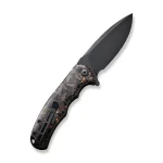 CIVIVI Praxis Shredded Carbon Fiber And Copper Shred In Clear Resin Handle (3.75" Black Stonewashed 9Cr18MoV Blade) C803I - Image 6