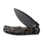 CIVIVI Praxis Shredded Carbon Fiber And Copper Shred In Clear Resin Handle (3.75" Black Stonewashed 9Cr18MoV Blade) C803I - Image 4