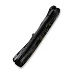 CIVIVI Praxis Shredded Carbon Fiber And Golden Shred In Clear Resin Handle (3.75" Black Stonewashed 9Cr18MoV Blade) C803J - Image 6