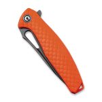 CIVIVI Wyvern Liner Lock Knife Orange Fiber-glass Reinforced Nylon Handle (3.45'' Black Stonewashed D2 Steel) C902G - Image 3