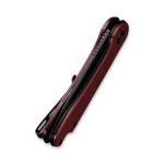 CIVIVI Elementum Flipper Knife - Burgundy G10 Handle (2.96" Black Stonewashed D2) C 907A-1 - Image 2