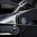 CIVIVI Elementum Flipper Knife - Black G10 Handle (2.96'' Satin D2) C 907A - Image 6