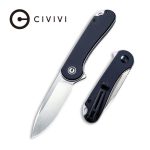 CIVIVI Elementum Flipper Knife - Black G10 Handle (2.96'' Satin D2) C 907A