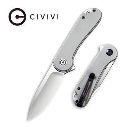 CIVIVI Elementum Liner Lock Knife - Gray G10 Handle (2.96'' Satin D2) C 907B