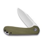 CIVIVI Elementum Flipper Knife - OD Green G10 Handle (2.96'' Satin D2) C 907E - Image 6