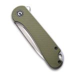 CIVIVI Elementum Flipper Knife - OD Green G10 Handle (2.96'' Satin D2) C 907E - Image 5