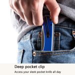 CIVIVI Elementum Liner Lock Knife - Blue G10 Handle (2.96'' Satin D2) C 907F - Image 2