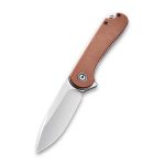 Civivi Elementum Flipper Knife - Brown Micarta Handle (2.96'' Satin D2) C907M - Image 6