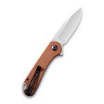 Civivi Elementum Flipper Knife - Brown Micarta Handle (2.96'' Satin D2) C907M - Image 5
