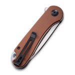 Civivi Elementum Flipper Knife - Brown Micarta Handle (2.96'' Satin D2) C907M - Image 2