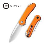 Civivi Elementum Flipper Knife - Orange G10 Handle (2.96'' Satin D2) C 907R