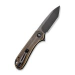 Civivi Elementum Flipper Knife - Black Hand Rubbed Brass Handle (2.96" Black Stonewashed D2 Tanto) C907T-A - Image 4