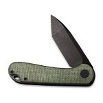 Civivi Elementum Flipper Knife Green Micarta Handle (2.96" Black Stonewashed D2) - C907T-E - Image 6