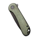 Civivi Elementum Flipper Knife Green Micarta Handle (2.96" Black Stonewashed D2) - C907T-E - Image 7