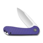 CIVIVI Elementum Flipper Knife - Purple G10 Handle (2.96" Satin D2) C 907V - Image 5