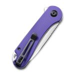 CIVIVI Elementum Flipper Knife - Purple G10 Handle (2.96" Satin D2) C 907V - Image 7