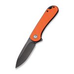 Civivi Elementum Flipper Knife - Orange G10 Handle (2.96" Black Stonewashed D2 Steel) - C907Y - Image 3