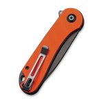 Civivi Elementum Flipper Knife - Orange G10 Handle (2.96" Black Stonewashed D2 Steel) - C907Y - Image 6