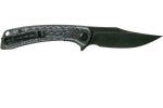 CIVIVI Dogma Flipper Knife Layered White G10 and Carbon Fiber Handle (3.46" Black Hand Rubbed Damascus) C2014DS-1 - Image 8