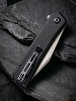 CIVIVI Relic Flipper Knife Black G10 Handle (3.48" Gray Stonewashed Nitro-V) C 20077B-1 - Image 2