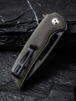 CIVIVI Odium Flipper Knife Micarta Handle (2.65" D2 Blade) - Dark Green Micarta／Black Stonewashed D2 C2010G - Image 10