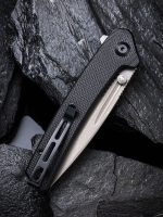 CIVIVI Keen Nadder Flipper Knife - Black Coarse G10 Handle (3.48” Gray Stonewashed Bohler N690) C 2021A - Image 10