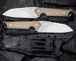 Civivi Kepler Fixed Blade Knife - Tan G10 Handle (4.48" Satin 9Cr18MoV) C 2109B - Image 2