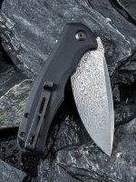 CIVIVI Praxis Flipper Knife - Black G10 Handle (3.75'' Damascus) C 803DS - Image 5