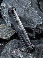 CIVIVI Praxis Flipper Knife - Black G10 Handle (3.75'' Damascus) C 803DS - Image 6