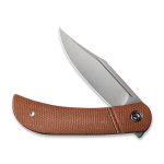 CIVIVI Appalachian Drifter Slip Joint Knife - Brown Micarta Handle (2.96" Gray Stonewashed S35VN) C 2015A - Image 4