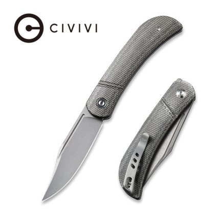 CIVIVI Appalachian Drifter Slip Joint Knife - Dark Green Micarta Handle (2.96" Gray Stonewashed S35VN) C 2015C- UK FRIENDLY CARRY KNIFE -