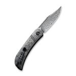 Appalachian Drifter Slip Joint Knife Layered Gray G10 and Rose Pattern Carbon Fiber Handle (2.96" Black Hand Rubbed Damascus Blade) C2015DS-1 - UK FRIENDLY CARRY KNIFE - - Image 5