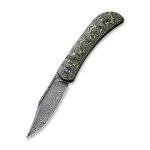 Appalachian Drifter Slip Joint Knife Layered Yellow G10 and Rose Pattern Carbon Fiber Handle (2.96" Black Hand Rubbed Damascus Blade) C2015DS-3 - UK FRIENDLY CARRY KNIFE - - Image 3