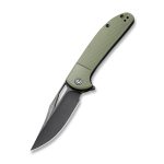 CIVIVI Ortis Flipper Knife - OD Green Fiber-glass Reinforced Nylon Handle (3.25" Black Stonewashed 9Cr18MoV) C 2013C - Image 2