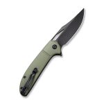 CIVIVI Ortis Flipper Knife - OD Green Fiber-glass Reinforced Nylon Handle (3.25" Black Stonewashed 9Cr18MoV) C 2013C - Image 3