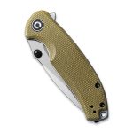 CIVIVI Pintail Flipper Knife - Olive Micarta Handle (2.98" Satin Finished CPM S35VN) C2020B - Image 5