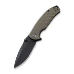 CIVIVI Pintail Flipper Knife - Dark Green Micarta Handle (2.98" Black Stonewashed CPM S35VN) C 2020C - Image 7