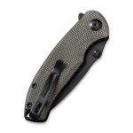 CIVIVI Pintail Flipper Knife - Dark Green Micarta Handle (2.98" Black Stonewashed CPM S35VN) C 2020C - Image 2