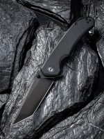 CIVIVI Brazen Flipper Knife Black G10 Handle (3.46" Black Stonewashed D2 ) C2023C - Image 9