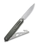 CIVIVI Crit Front Flipper Knife With Multi-Tool Green Micarta Handle (3.18" Stonewashed Nitro-V) C 20014F-3 - Image 2