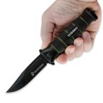 U.S.M.C. ARMY Knife Quick Opening Black & Green - UC3098 - Image 3