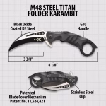 M48 Steel Titan Folder Karambit - D2 Steel, 3 3/8 Inch Blade - UC3602 - Image 3